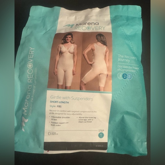 NEW NWT Marena Recovery Suspender Girdle FBS bodysuit BEIGE size XL